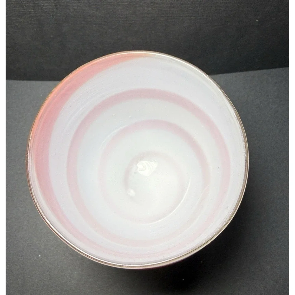 Glassybaby Candle Holder CANDY CANE Glass Votive‎ Holder Pre Triskelion 1960